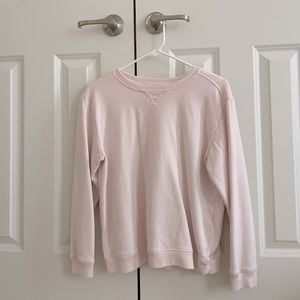 baby pink crewneck sweatshirt